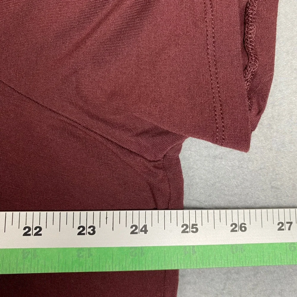 Old Navy Luxe V-Neck Short Sleeve Tee Women XXL Burgundy